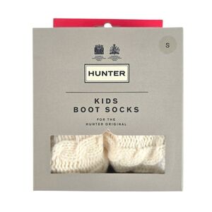 Hunter Kids Boot Socks, Kids 6Stitch Cable Knitted Cuff Boot Socks - S, Ivory